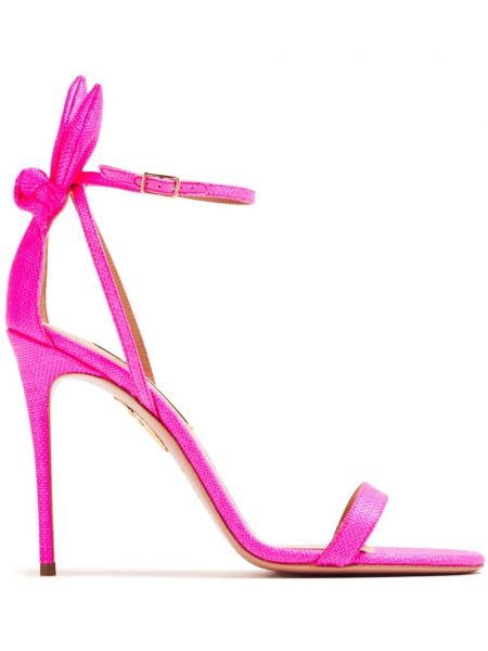 Sandale mit schleife Aquazzura pink