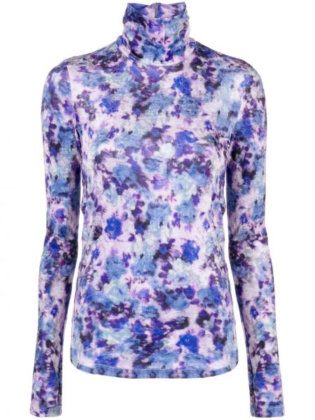 Top s cvetličnim vzorcem Isabel Marant vijolična