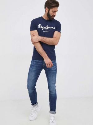 Majica kratki rukavi Pepe Jeans plava