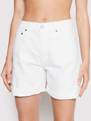 Priliehavé džínsové šortky Calvin Klein biela