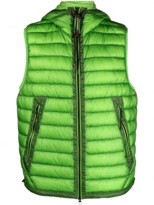 Péřová vesta z peří s kapucí C.p. Company zelená