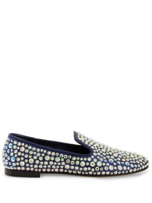 Pantofi loafer din piele de căprioară Giuseppe Zanotti albastru