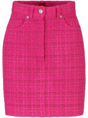 Φούστα mini tweed Hugo ροζ