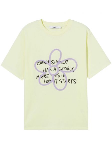 T-shirt avec imprimé slogan à imprimé B+ab jaune