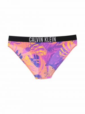 Bikini à imprimé Calvin Klein orange