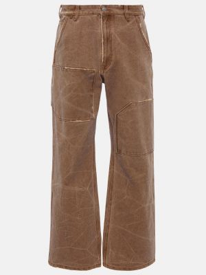 Прямые брюки Acne Studios коричневые