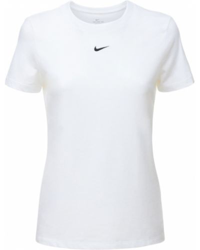 Koszulka bawełniana z dżerseju Nike biała