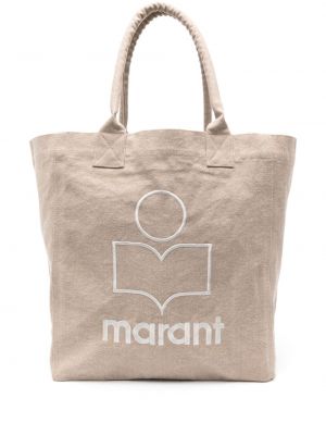 Nákupná taška Marant Etoile béžová