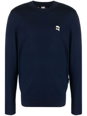 Woll sweatshirt Karl Lagerfeld blau