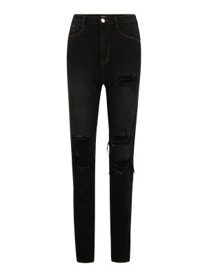 Skinny fit traperice Missguided Tall crna