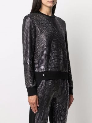 Bluza bawełniana z kryształkami Philipp Plein czarna