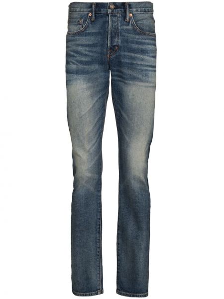 Slim fit skinny fit-jeans Tom Ford blå