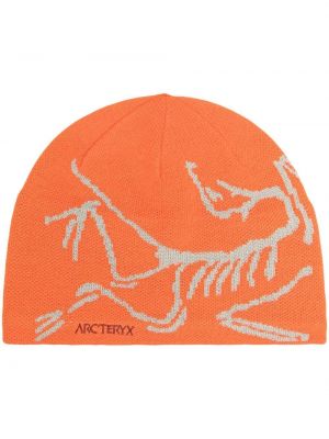 Pomarańczowa czapka wełniana Arcteryx