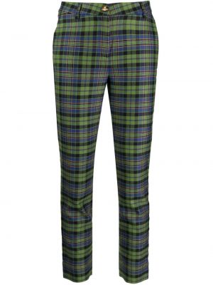 Pantalon en laine slim à carreaux Vivienne Westwood vert