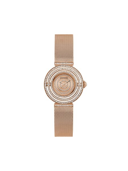 Rožinio aukso skaidrios laikrodžiai Guess