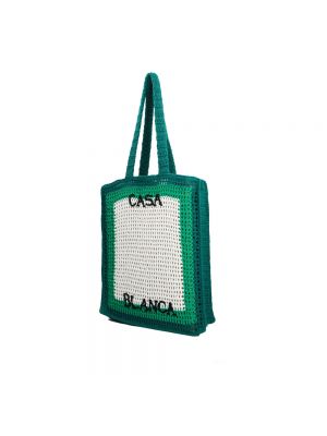 Shopper handtasche mit taschen Casablanca grün