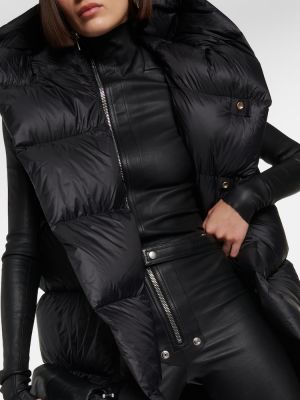 Πουπουλένιο παλτό με κουκούλα Rick Owens μαύρο