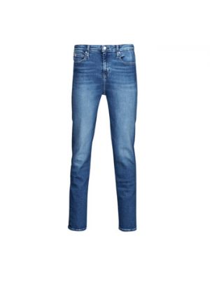 Jeansy skinny z wysoką talią slim fit Calvin Klein Jeans białe