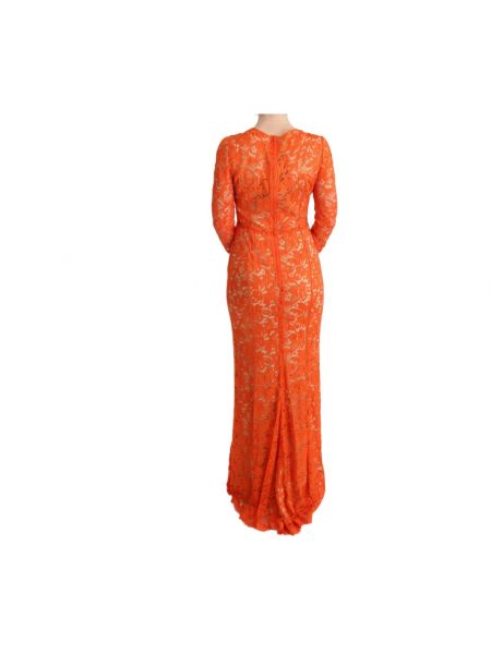 Vestido largo Dolce & Gabbana Pre-owned naranja
