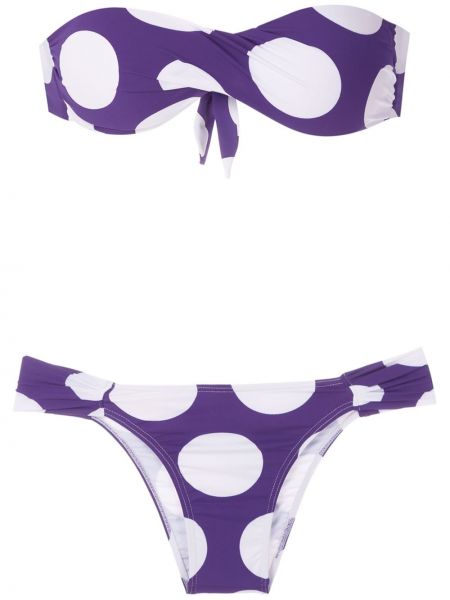 Bikini con estampado Brigitte violeta