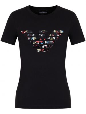 T-shirt con stampa Emporio Armani nero