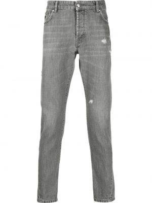Slim fit distressed skinny jeans John Richmond grau