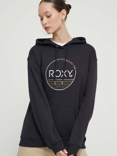 Hoodie s kapuljačom Roxy crna