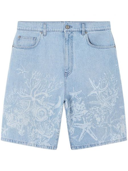 Shorts en jean à imprimé Versace