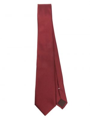 Einfarbige seiden krawatte Canali rot
