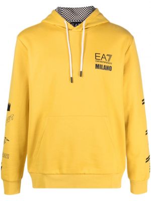 Jersey hoodie mit print Ea7 Emporio Armani