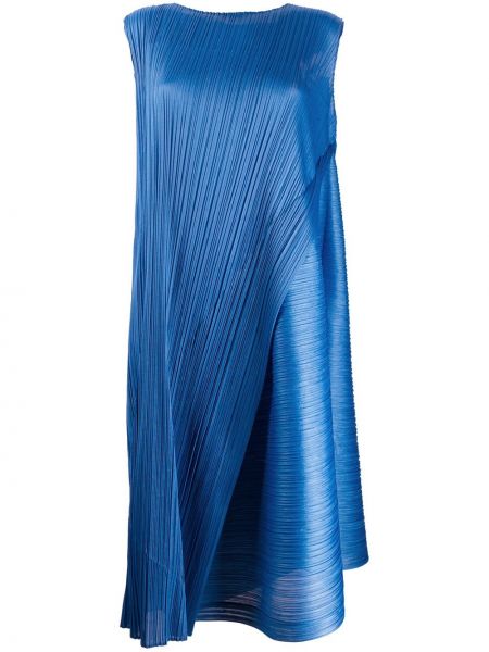 Vestido midi plisado Pleats Please Issey Miyake azul