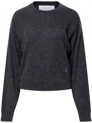 Szary haftowany sweter z kaszmiru Equipment