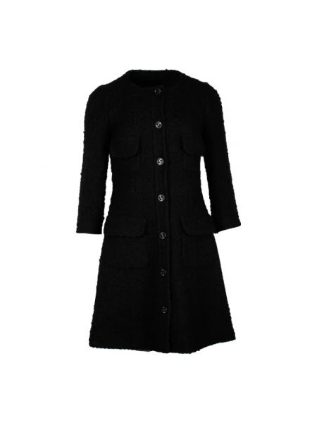 Płaszcz wełniany retro Chanel Vintage czarny