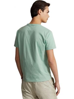 Классическая футболка из джерси с круглым вырезом Polo Ralph Lauren зеленая