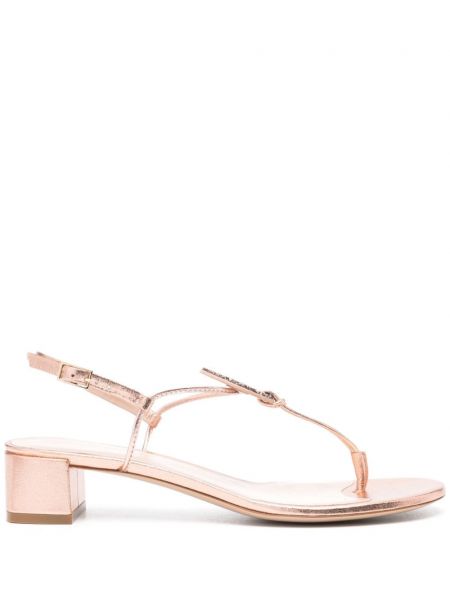 Kožené sandály Giorgio Armani růžové