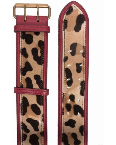 Cinturón leopardo con hebilla Alaïa Pre-owned dorado