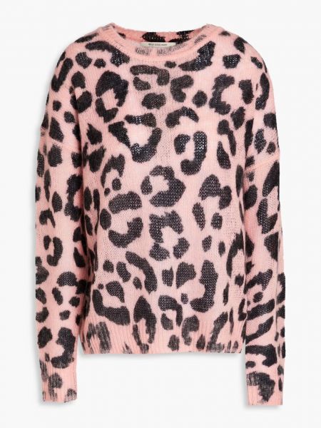 Леопардовый трикотажный свитер с принтом être Cécile розовый