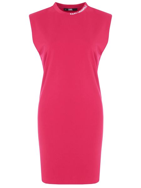 Платье из вискозы Karl Lagerfeld розовое