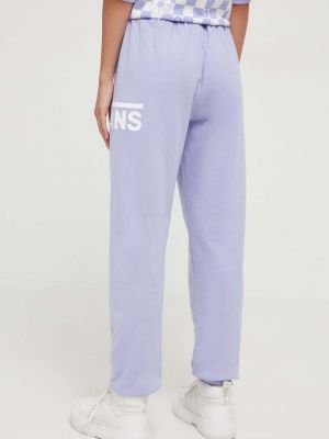 Sportovní kalhoty s potiskem Vans fialové