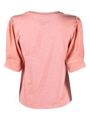 T-shirt en coton avec manches courtes Dkny rose
