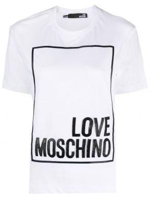 Tričko s potiskem Love Moschino bílé