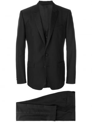 Gyapjú business gombolt öltöny Dolce & Gabbana - fekete