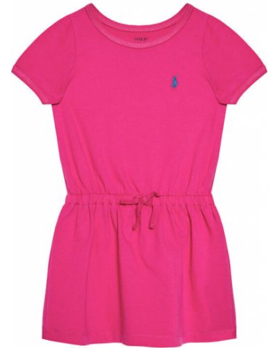 Polo Ralph Lauren Hétköznapi ruha Tie Frnt 311833945002 Rózsaszín Regular Fit