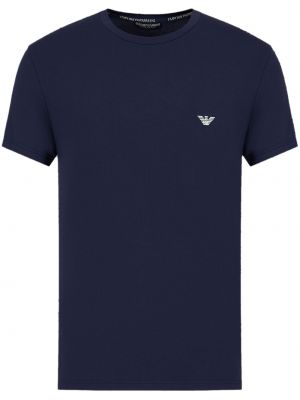 T-shirt avec applique Emporio Armani bleu