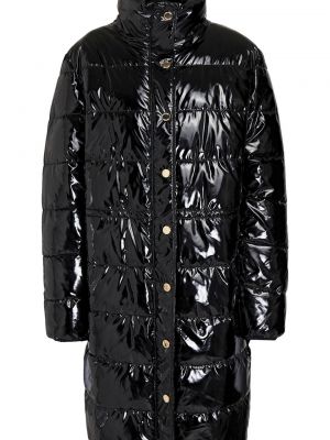 Péřový kabát Love Moschino - Černá