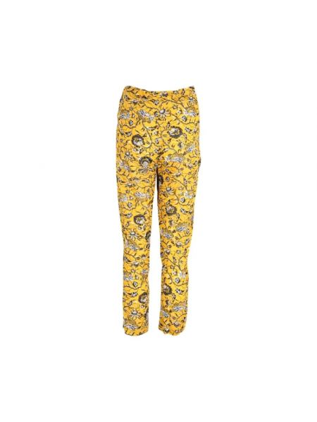 Spodnie bawełniane Isabel Marant Pre-owned żółte