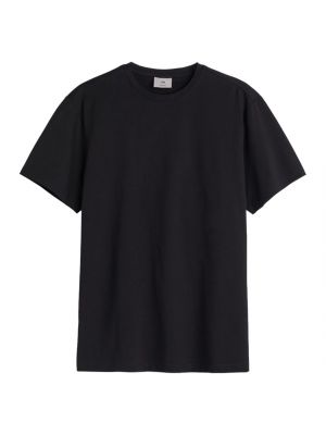Хлопковая футболка H&m черная