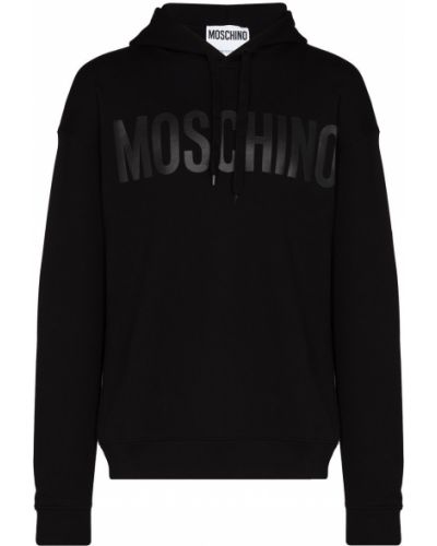 Bomull hettegenser Moschino svart