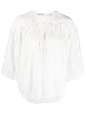 Bluză cu model floral Bimba Y Lola alb
