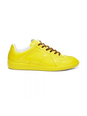 Sneakersy skórzane Maison Margiela żółte